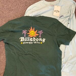 Boys Billabong LS shirt and short sleeve shirt NWT